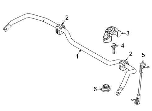 2022 BMW 228i Gran Coupe Stabilizer Bar & Components - Front Diagram