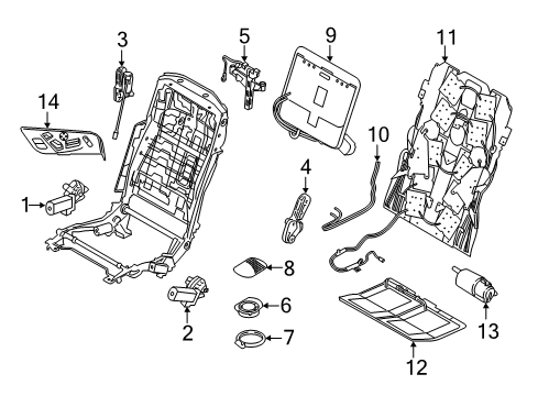 2019 BMW 750i xDrive PNEUMATIC SEAT MAT, REAR RIG Diagram for 52105A1A508