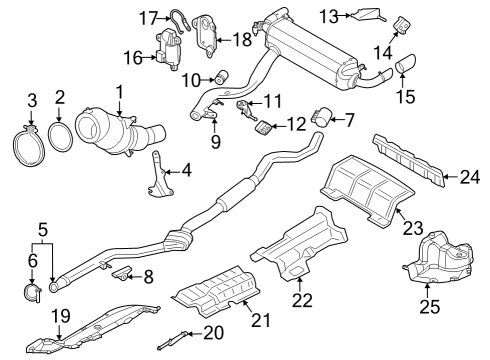 2022 BMW 430i Gran Coupe Exhaust Components Diagram