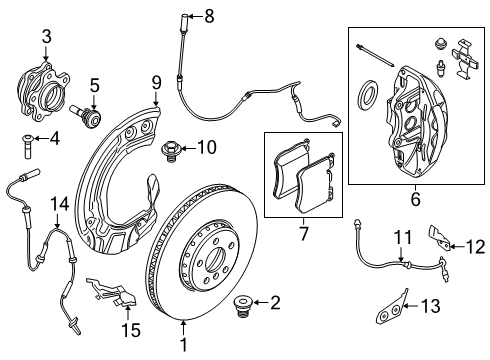 2021 BMW X7 Front Brakes Diagram 2