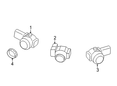 2022 BMW X6 M ULTRASONIC SENSOR, SPARKLING Diagram for 66207927964