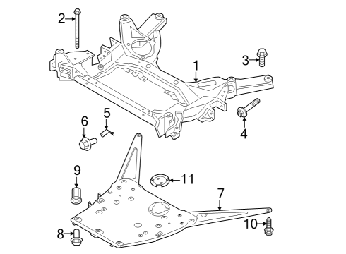 2021 BMW M3 Suspension Mounting - Front Diagram