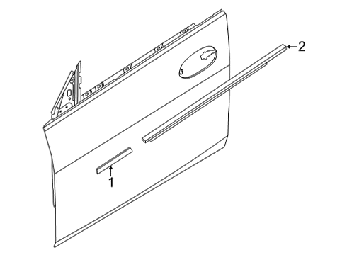 2023 BMW 228i Gran Coupe Exterior Trim - Front Door Diagram