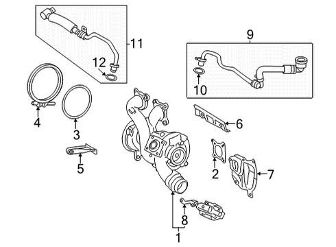 2022 BMW X6 Turbocharger & Components Diagram 1