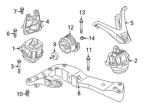 2022 BMW X5 Engine & Trans Mounting Diagram 3