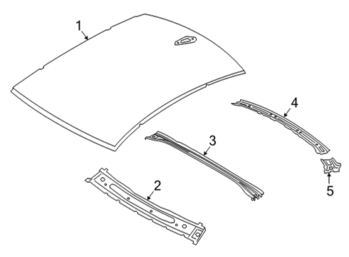 2022 BMW 228i Gran Coupe Roof & Components Diagram 1