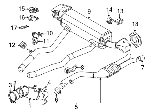 2022 BMW Z4 Exhaust Components Diagram 2