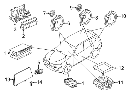 2022 BMW X4 Sound System Diagram 1