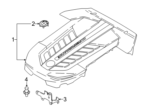 2021 BMW M760i xDrive Engine Appearance Cover Diagram