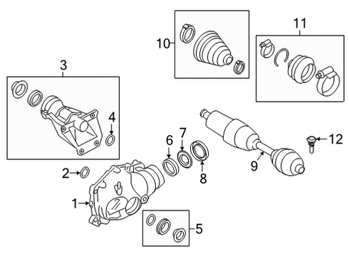 2021 BMW M440i xDrive Carrier & Front Axles Diagram