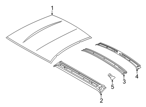 2021 BMW M8 Roof & Components Diagram