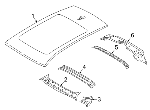 2021 BMW X5 Roof & Components Diagram