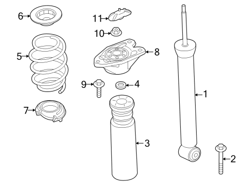 2023 BMW 228i Gran Coupe Shocks & Components - Rear Diagram 2