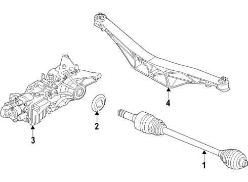 2021 BMW X2 Rear Axle, Drive Axles, Propeller Shaft Diagram