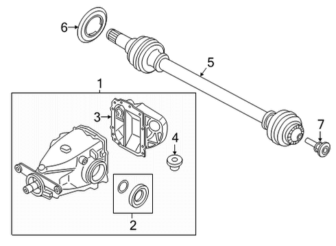 2023 BMW 430i xDrive OUTPUT SHAFT REAR LEFT Diagram for 33205A733B3