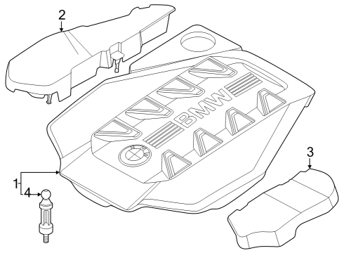 2024 BMW X6 M Engine Appearance Cover Diagram 3