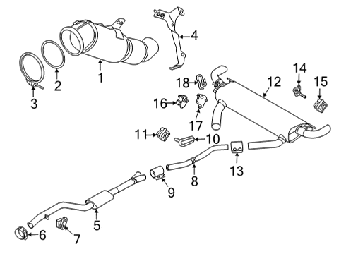 2023 BMW X6 Exhaust Components Diagram 3