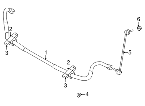 2023 BMW M4 Stabilizer Bar & Components - Front Diagram 2