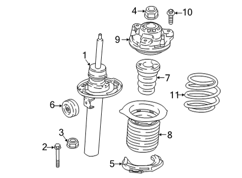 2024 BMW M440i Struts & Components - Front Diagram 2