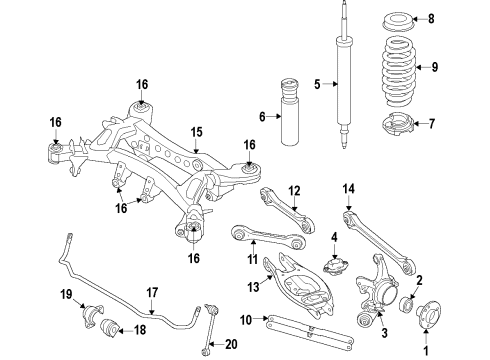 2021 BMW M2 WHEEL CARRIER, REAR LEFT Diagram for 33306893969