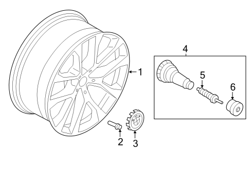 2023 BMW iX DISC WHEEL LIGHT ALLOY LIGHT Diagram for 36115A02653