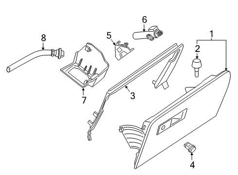 2021 BMW M5 Glove Box Diagram