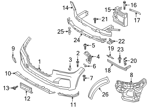 2022 BMW X7 Bumper & Components - Front Diagram 2