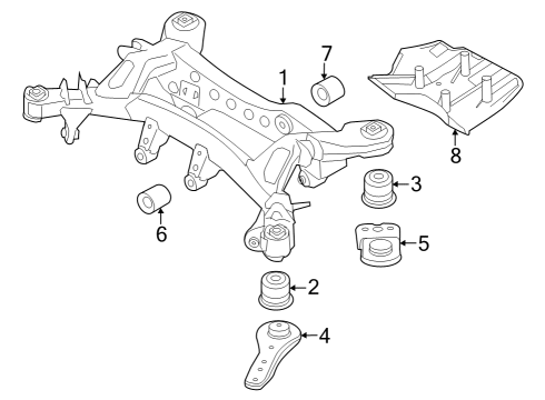 2024 BMW 430i xDrive Gran Coupe Suspension Mounting - Rear Diagram