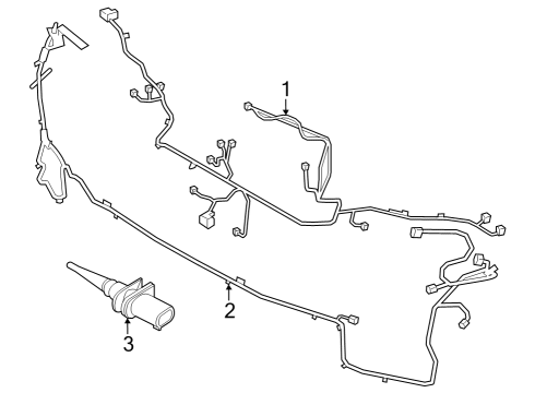 2024 BMW X5 M WIRING HARNESS FRONT END Diagram for 61125A909B5