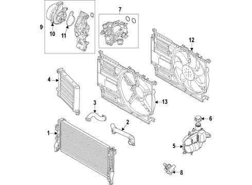 2023 BMW 228i Gran Coupe Cooling System, Radiator, Water Pump, Cooling Fan Diagram 2