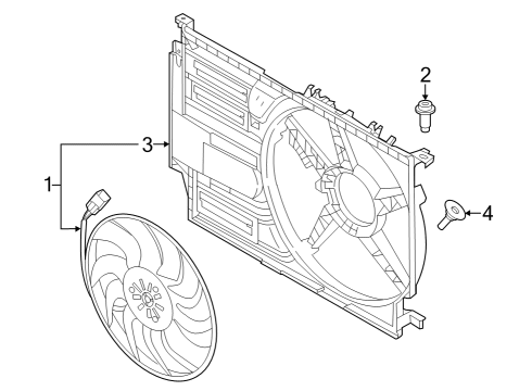 2024 BMW X1 FAN SHROUD Diagram for 17429847054