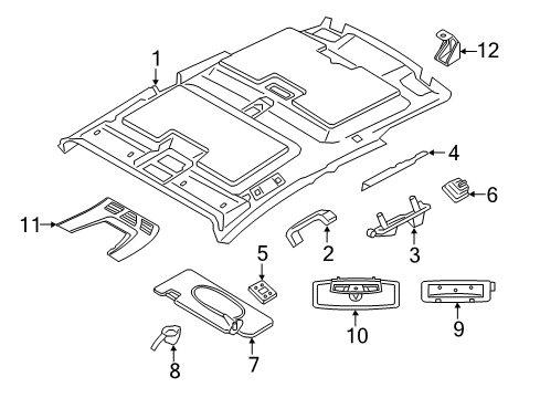 2021 BMW i3 Interior Trim - Roof Diagram