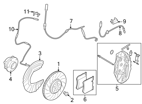 2024 BMW M3 Front Brakes Diagram 2