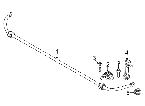 2024 BMW X1 Stabilizer Bar & Components - Rear Diagram