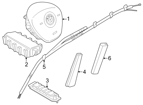 2023 BMW X1 SIDE AIRBAG, SEAT, REAR LEFT Diagram for 72129493659