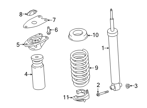 2021 BMW M2 Shocks & Components - Rear Diagram