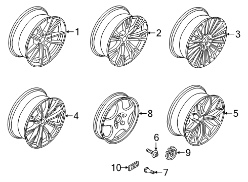 2023 BMW X7 Wheels Diagram 2