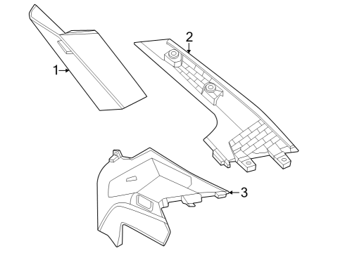 2023 BMW i4 Interior Trim - Quarter Panels Diagram