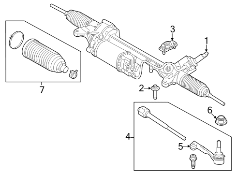 2023 BMW 760i xDrive Steering Gear & Linkage Diagram