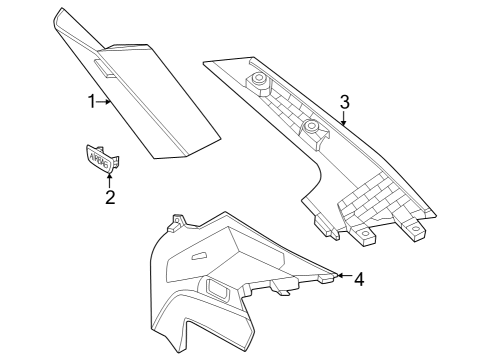 2022 BMW 430i Gran Coupe Interior Trim - Quarter Panels Diagram