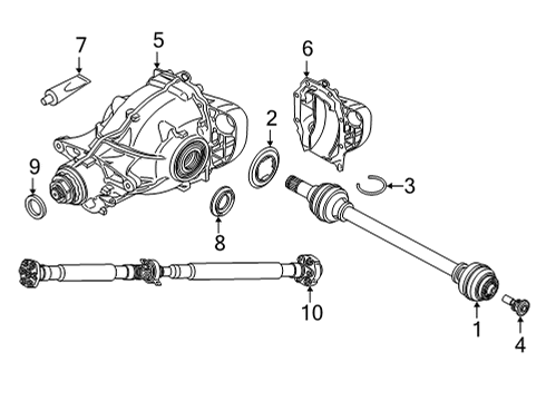 2021 BMW X3 M Axle & Differential - Rear Diagram 3