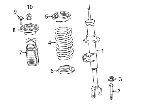 2023 BMW 540i xDrive Struts & Components - Front Diagram 2