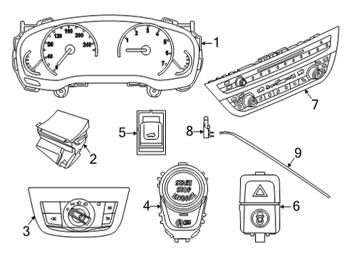 2021 BMW X3 M Cluster & Switches Diagram 2