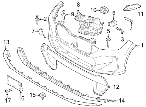 2024 BMW X1 MOUNT LEFT Diagram for 51118082523