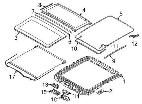 2022 BMW 228i Gran Coupe Sunroof Diagram