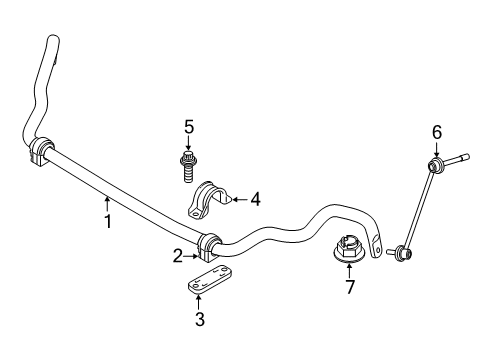 2022 BMW X5 Stabilizer Bar & Components - Front Diagram 2