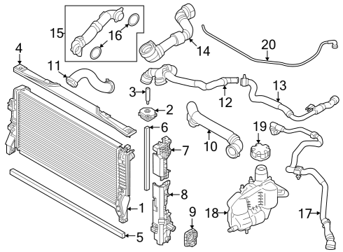 SEAL COOLANT RADIATOR Diagram for 17115A52B80