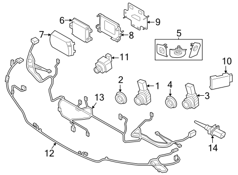 2022 BMW i4 Parking Aid Diagram 2