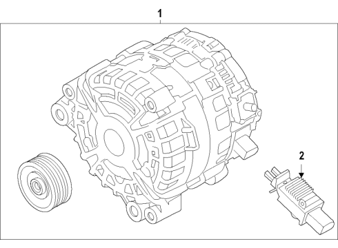 2021 BMW M3 Alternator Diagram 1