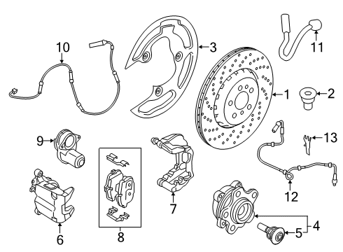 2021 BMW M5 REPAIR KIT, BRAKE PADS ASBES Diagram for 34107883262